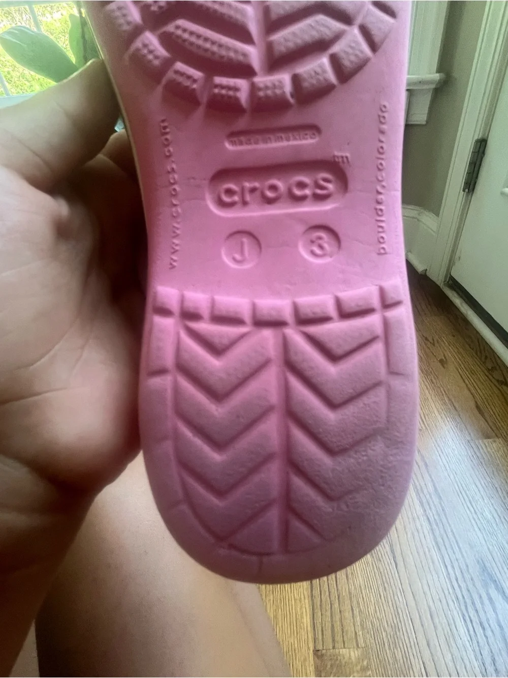 Crocs Girls Genna II Pink Slingback Flats Size 3